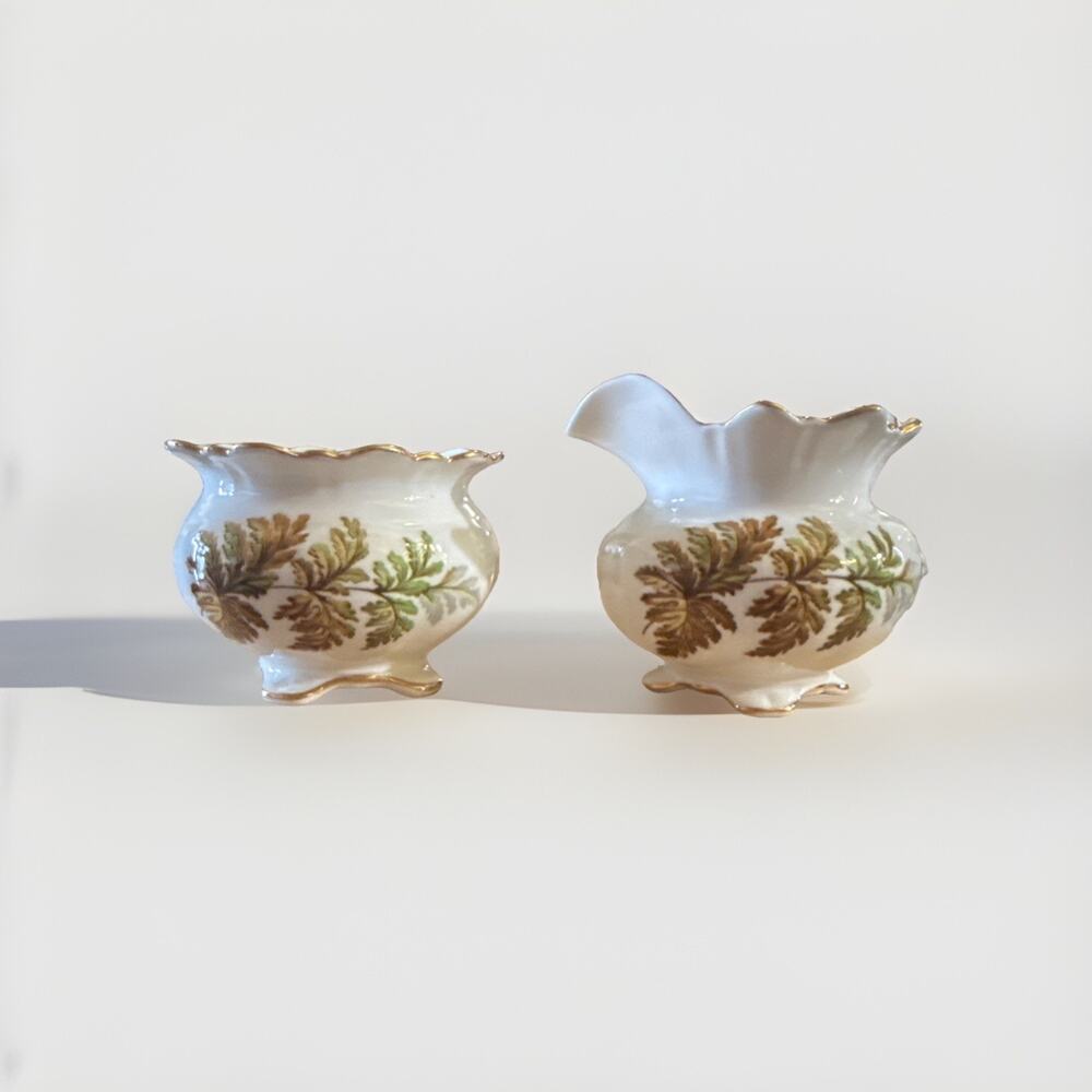 Vintage John Aynsley Fine Bone China Mini Creamer and Open Sugar Bowl